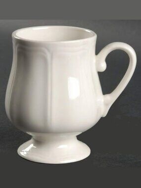 Federalist White Footed Mug Ironstone Vintage Sears 4.5 Inches 1362-001 RARE